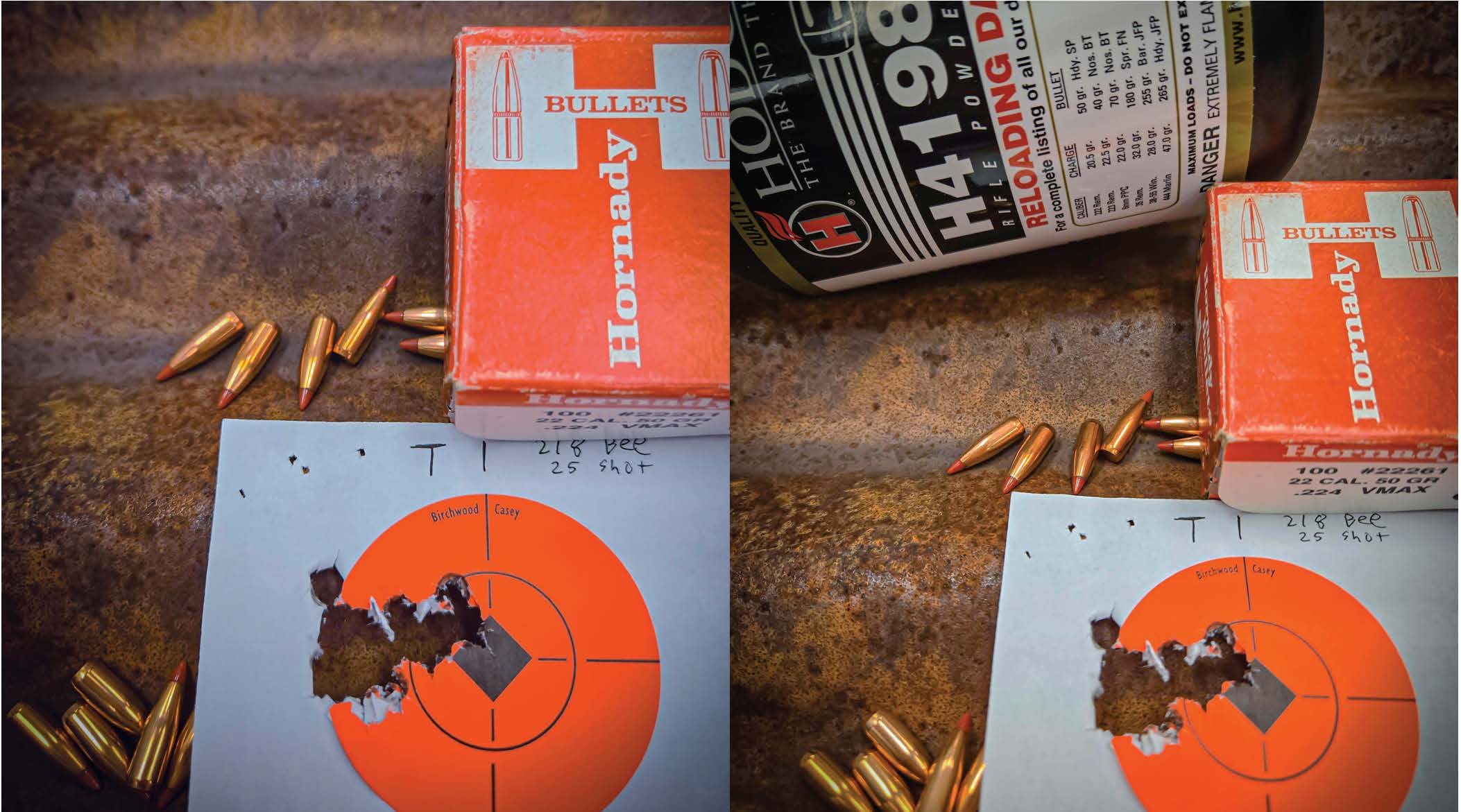 This 25-shot group was shot at 100 yards with the Cooper Model 38 using a 17.5 grain Charge of Hodgdon H-4198 powder. The group measured out to just .93 inches (.89 MOA) and grouped less than .75 inches left of the point of aim.
